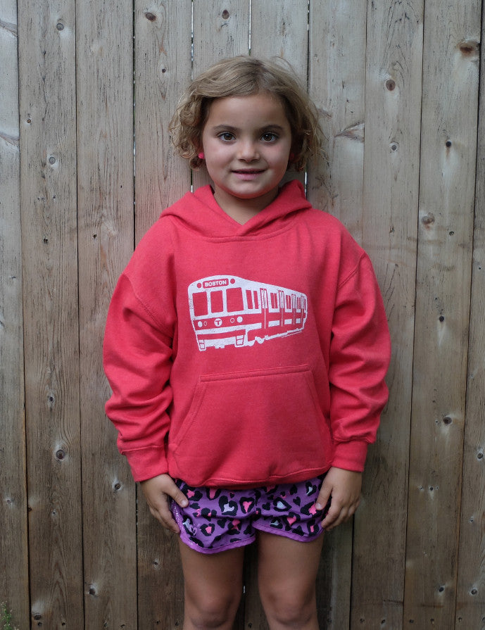 Youth Boston MBTA Red Line Subway Train Hooded Sweatshirt